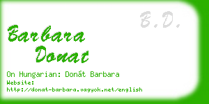 barbara donat business card