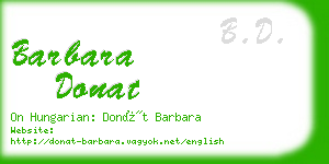 barbara donat business card